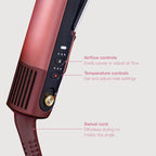 Shark SilkiPro Hair Straightener & Dryer - Rose Petal - HT401UKPK