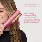 Shark SilkiPro Hair Straightener & Dryer - Rose Petal - HT401UKPK