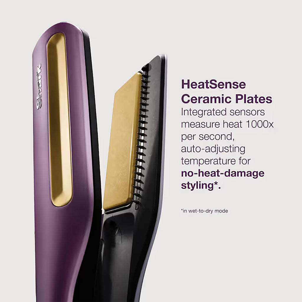 Shark SilkiPro Hair Straightener & Dryer - Plum Satin - HT401UKPU