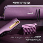 Shark SilkiPro Hair Straightener & Dryer - Plum Satin - HT401UKPU