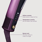 Shark SilkiPro Hair Straightener & Dryer - Plum Satin - HT401UKPU