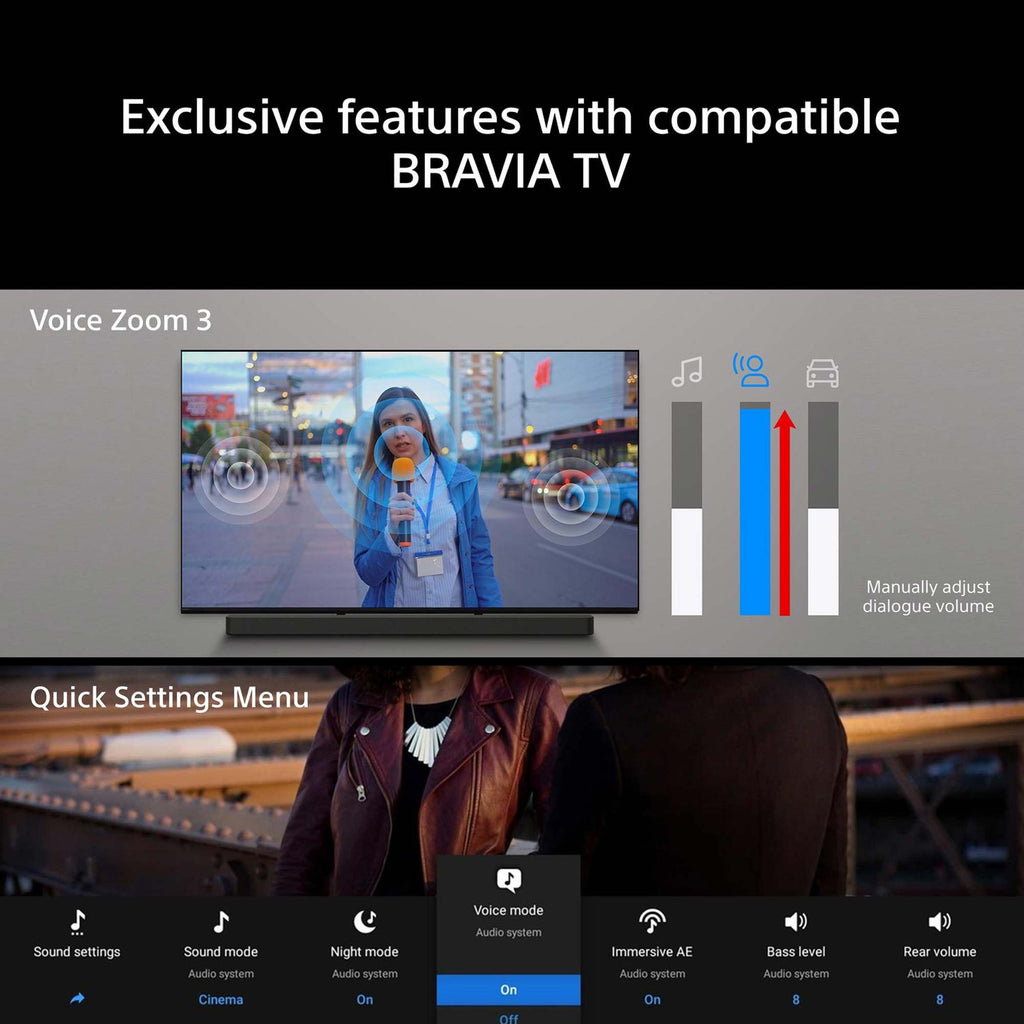 Sony HTA7100KIT.CEK BRAVIA Theatre Bar 7 + S 5.1.2ch Dolby Atmos Soundbar with SASW7 100W Subwoofer