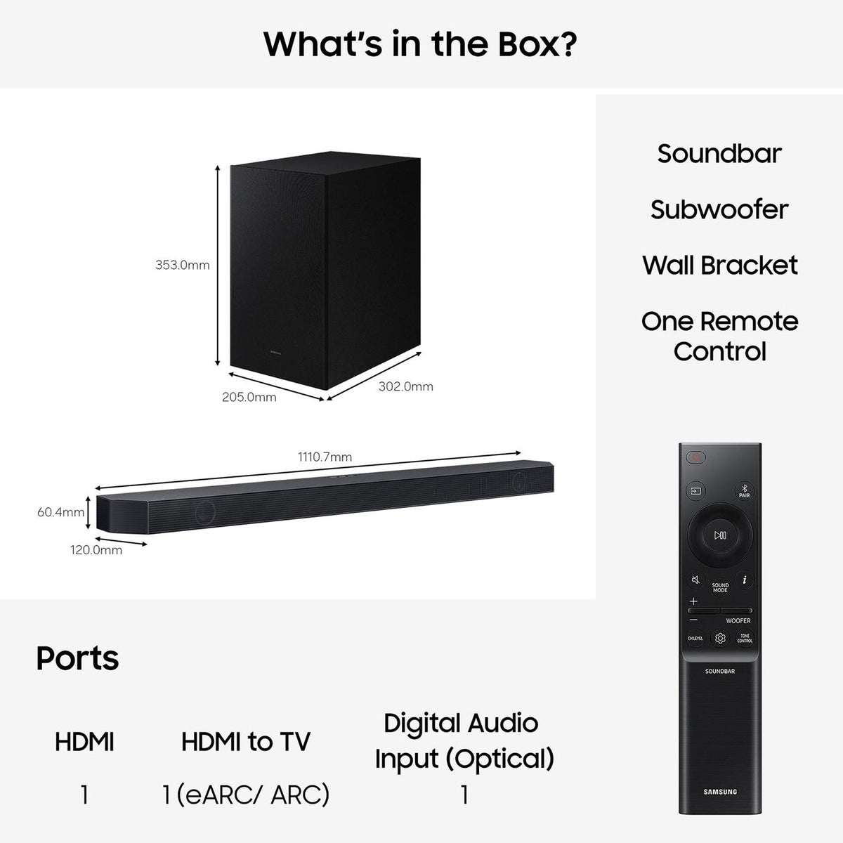 Samsung HW-Q600H/XU 3.1.2ch Q-Series Soundbar & Subwoofer