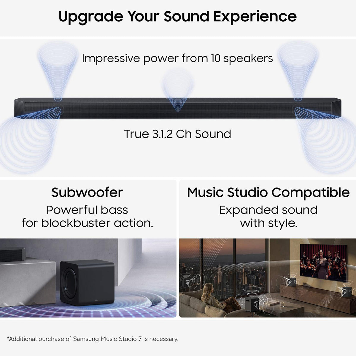 Samsung HW-Q600H/XU 3.1.2ch Q-Series Soundbar & Subwoofer