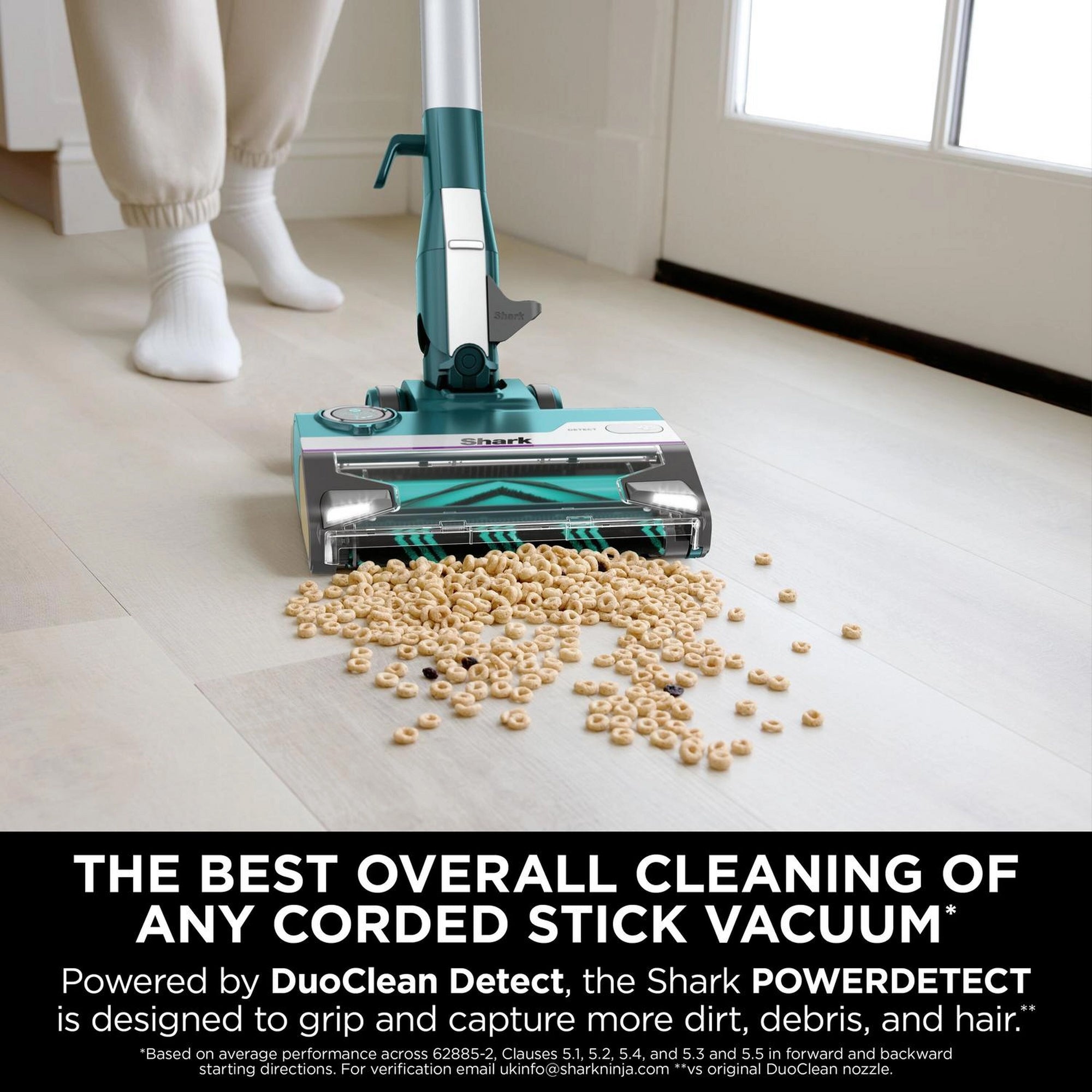 Shark PowerDetect Corded Stick Vacuum Cleaner - Dark Teal - HZ4000UKT