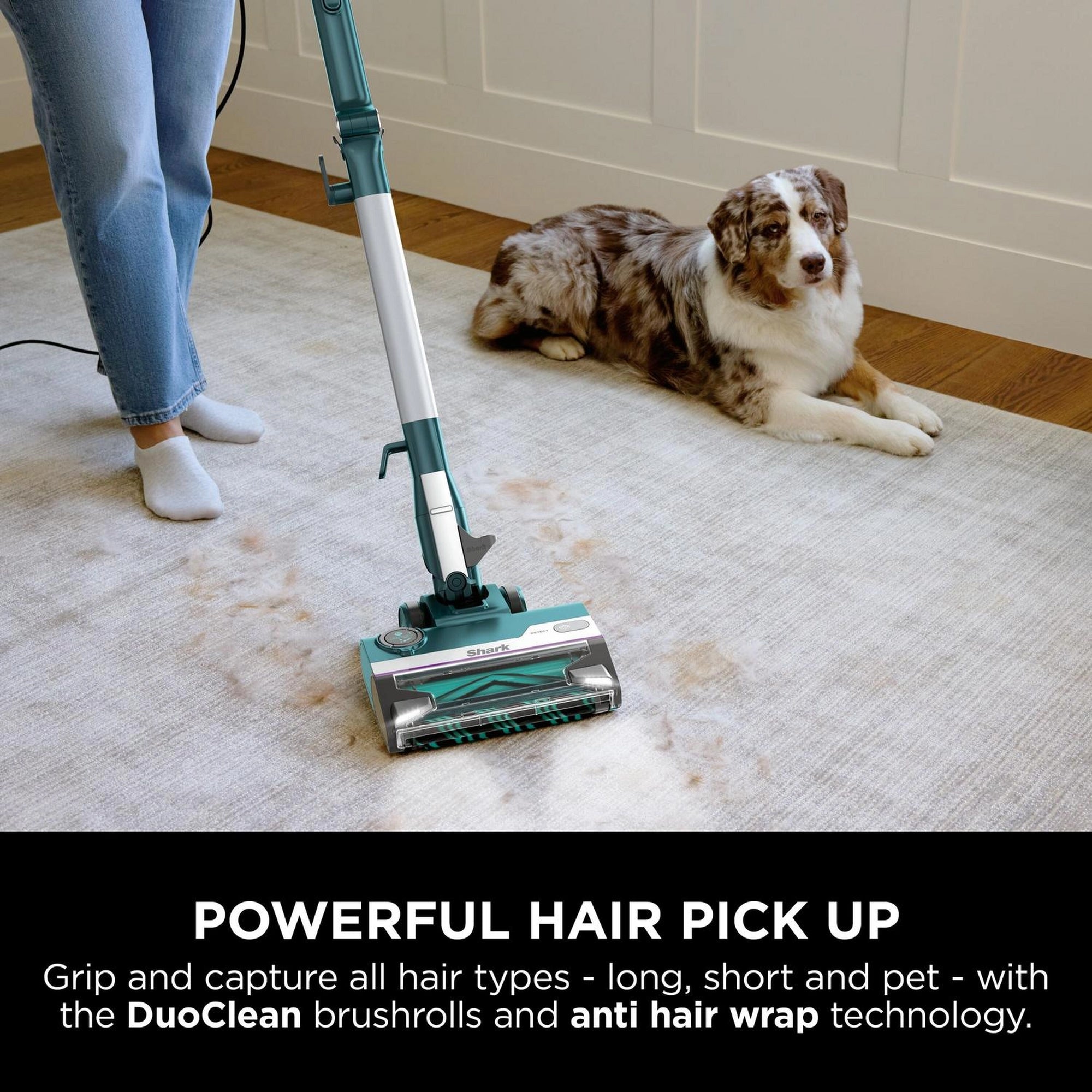 Shark PowerDetect Corded Stick Vacuum Cleaner - Dark Teal - HZ4000UKT