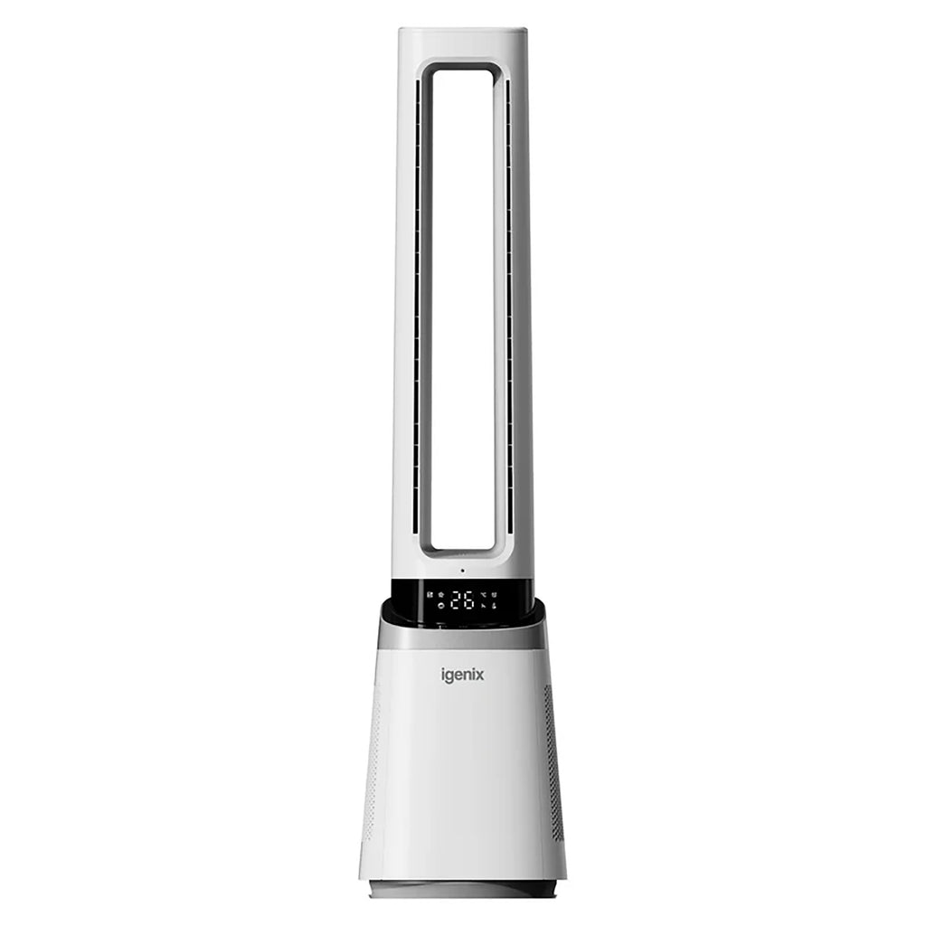 Igenix 41 Inch Bladeless Fan with Air Purifier, 2-in-1 Cooling Tower Fan - White (IGFD02549W)