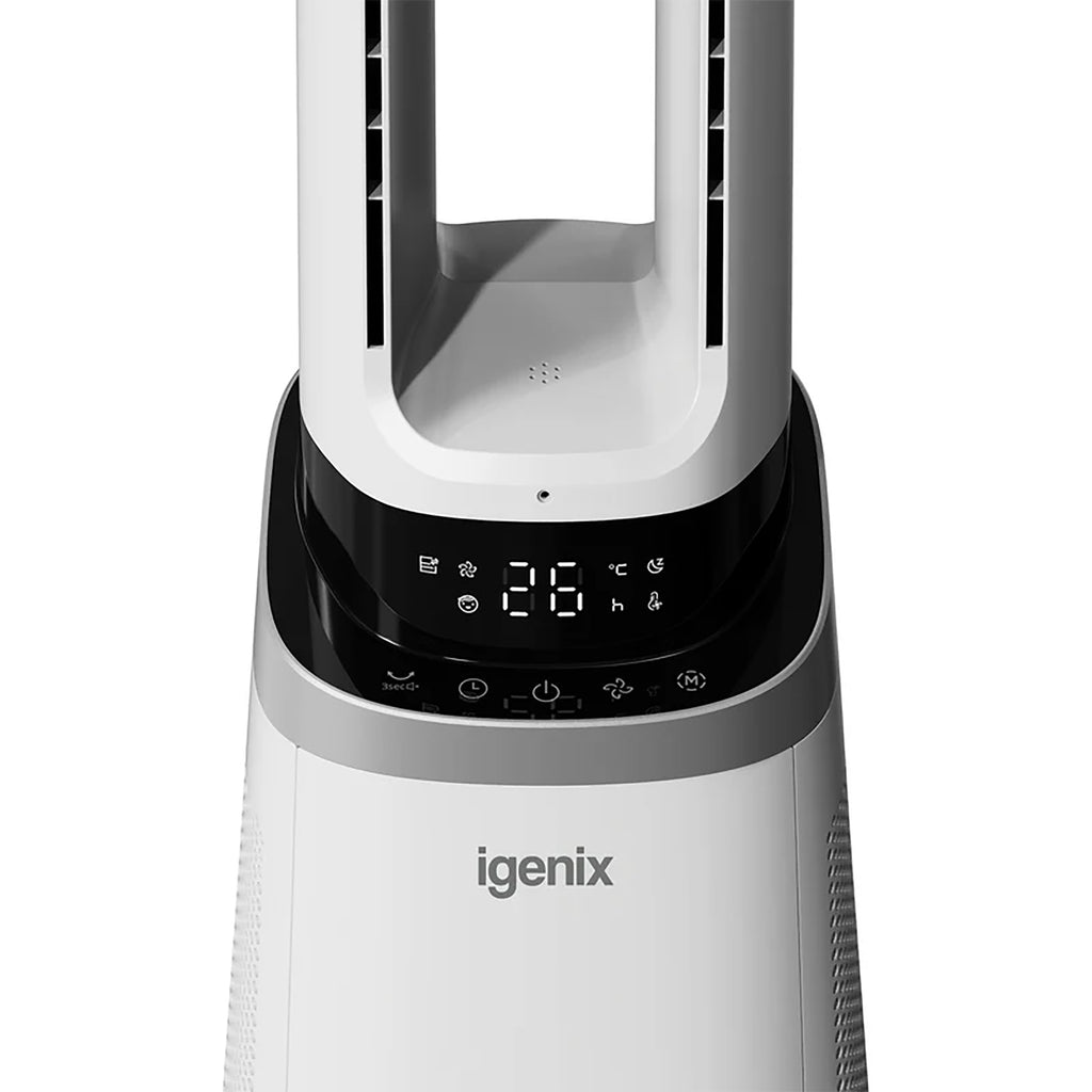 Igenix 41 Inch Bladeless Fan with Air Purifier, 2-in-1 Cooling Tower Fan - White (IGFD02549W)