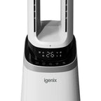 Igenix 41 Inch Bladeless Fan with Air Purifier, 2-in-1 Cooling Tower Fan - White (IGFD02549W)