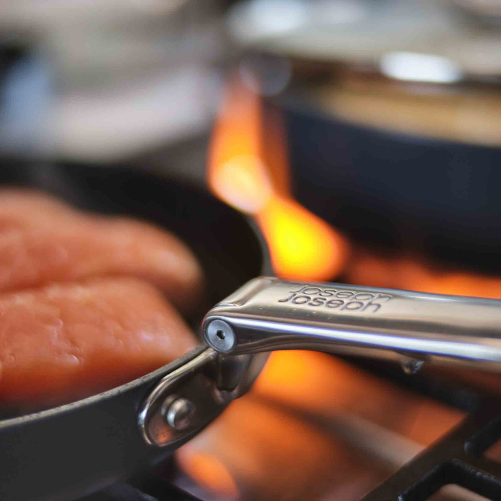 Joseph Joseph Space Folding Handle Ceramic Non-stick 2-piece Blue Frying Pan Set - 45051