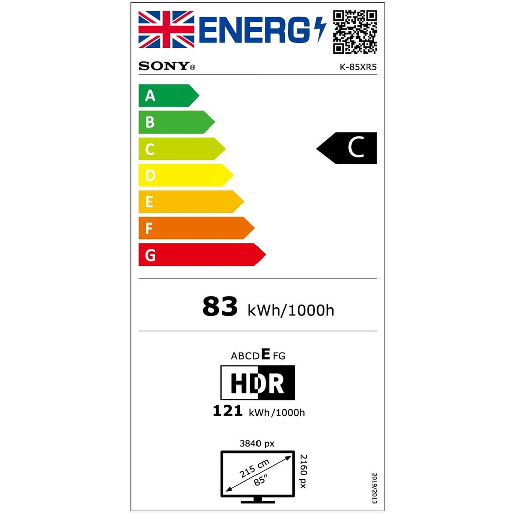 Sony K85XR55BP.UKA 85 Inch, Ultra HD Mini LED Television, Google TV, Freeview HD