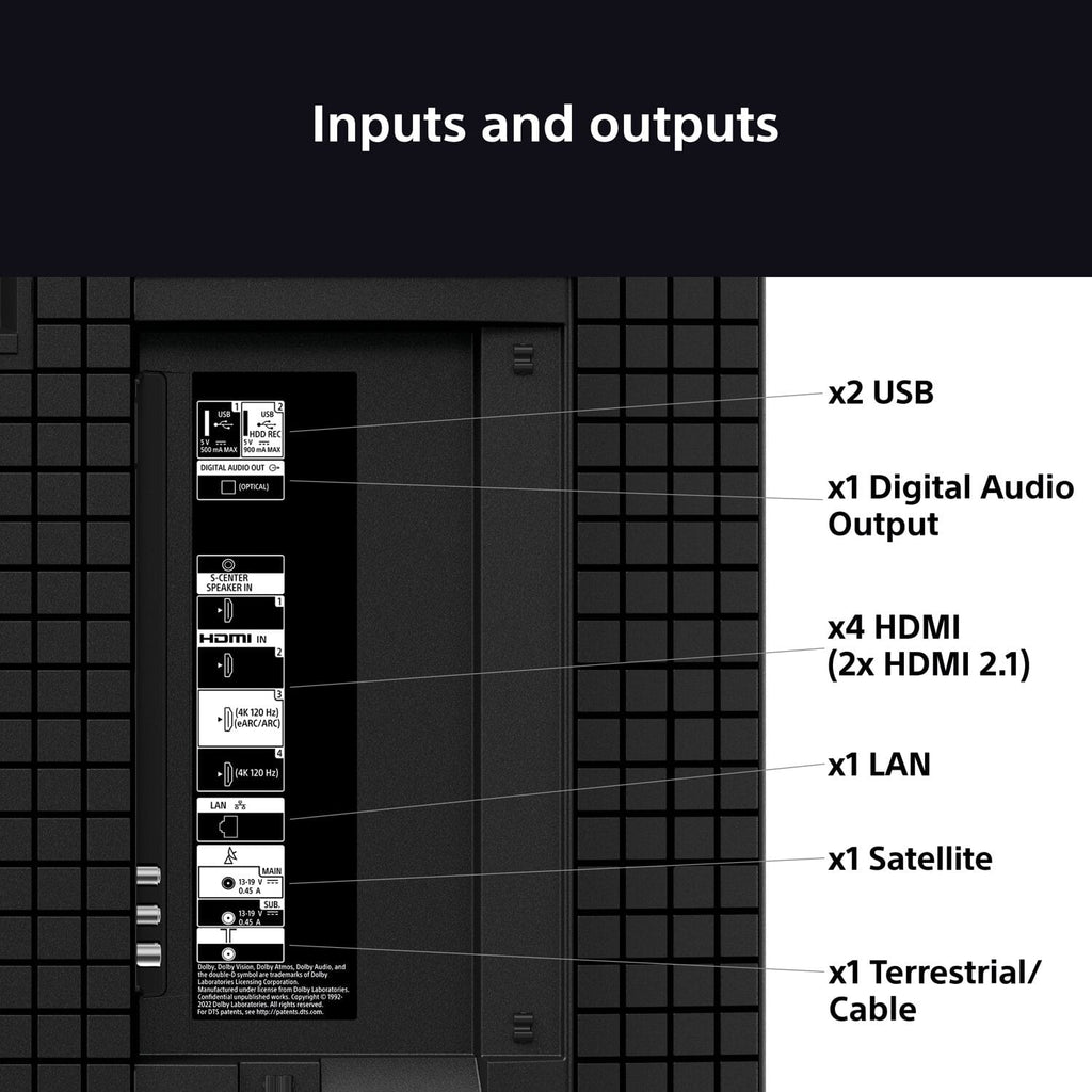 Sony K98XR55BP.UKA 98 Inch, Ultra HD Mini LED Television, Google TV, Freeview HD