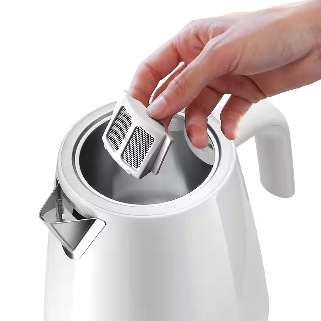 Delonghi Eclettica Special Tea Kettle 1.7L in White - KBY3011W