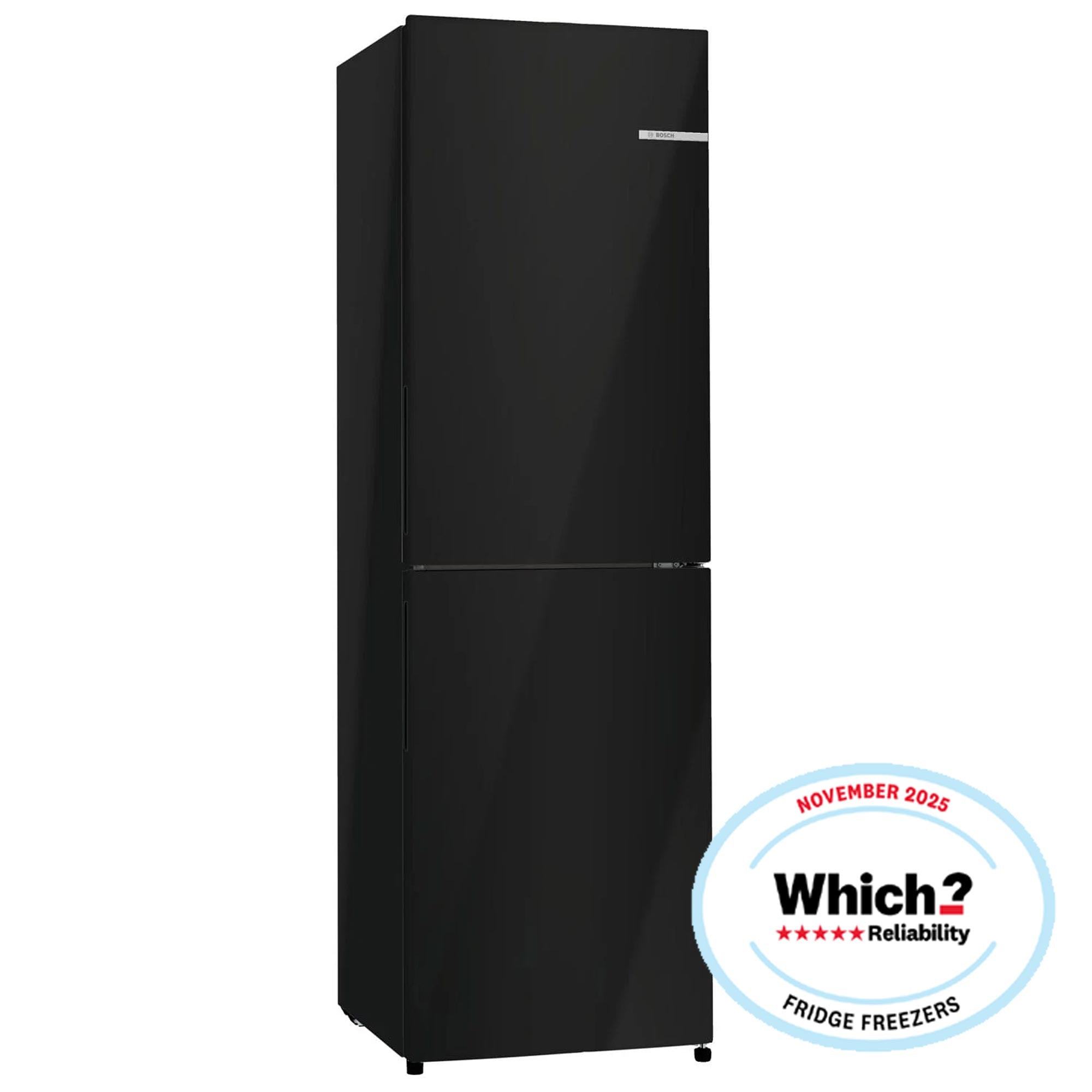 Bosch KGN27NBEAG 182cm Tall Fridge Freezer, 171L Fridge, 84L Freezer, 55cm Wide, Frost Free, Black