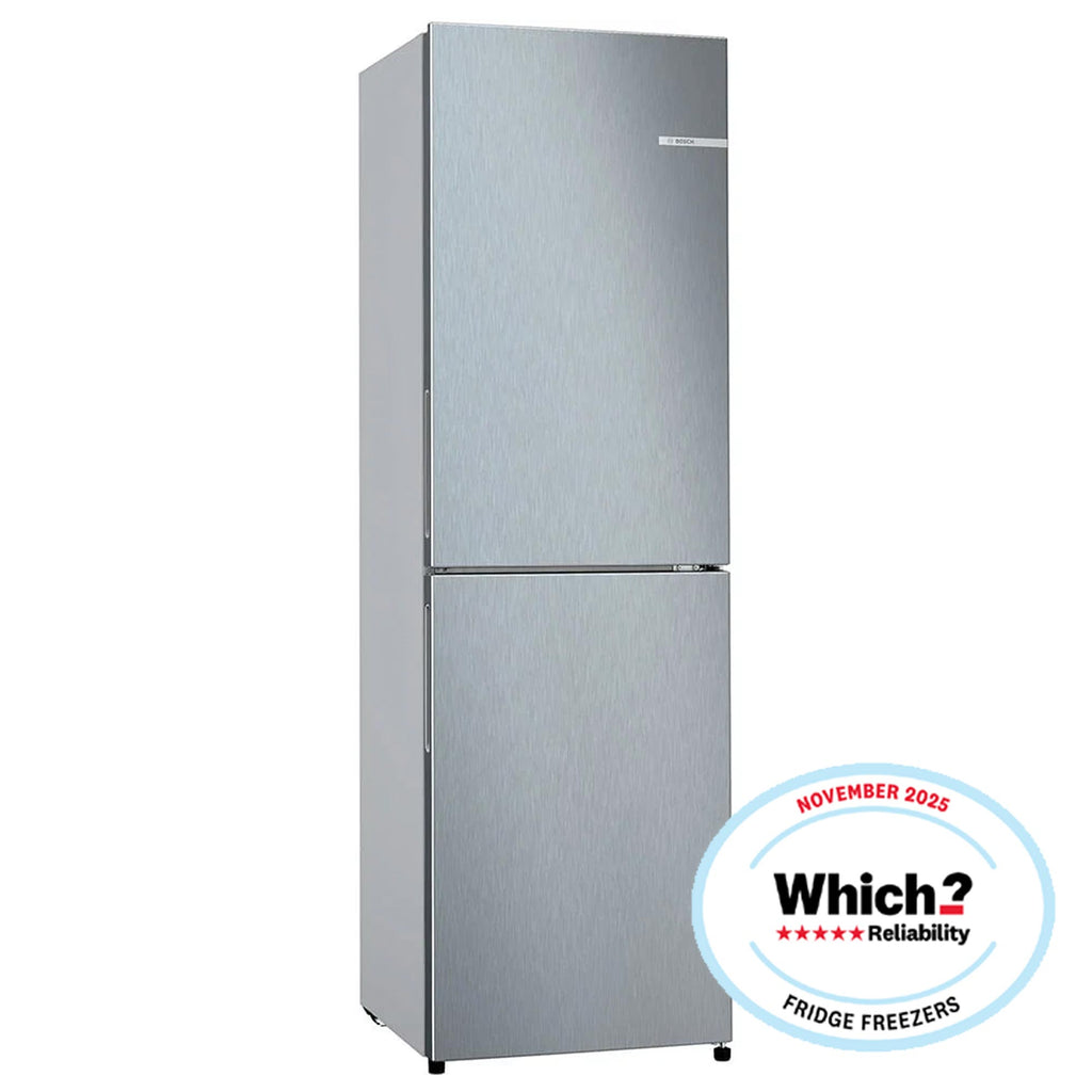 Bosch KGN27NLEAG 182cm Tall Fridge Freezer, 171L Fridge, 84L Freezer, 55cm Wide, Frost Free, Silver
