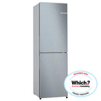 Bosch KGN27NLEAG 182cm Tall Fridge Freezer, 171L Fridge, 84L Freezer, 55cm Wide, Frost Free, Silver