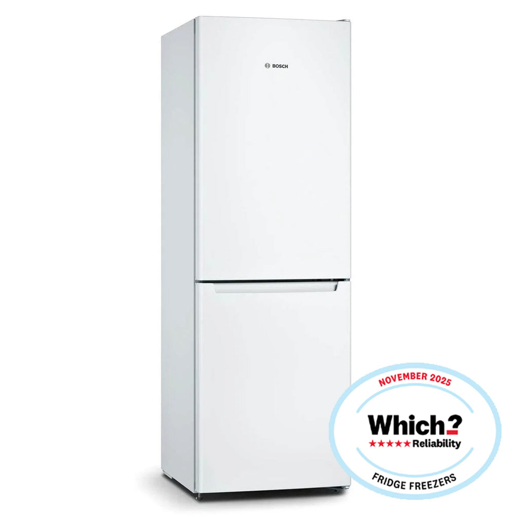 Bosch KGN33NWEBG 176cm Tall Fridge Freezer, 193 Litre Fridge, 89 Litre Freezer, 60cm Wide, Frost free, White