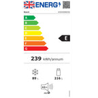 Bosch KGN36NWEAG 186cm Tall Fridge Freezer, 216L Fridge, 89L Freezer, 60cm Wide, Frost Free, White