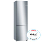 Bosch KGN392LEBG 203cm Tall Fridge Freezer, 279L Fridge, 89L Freezer, 60cm Wide, Frost Free, Stainless Steel Look
