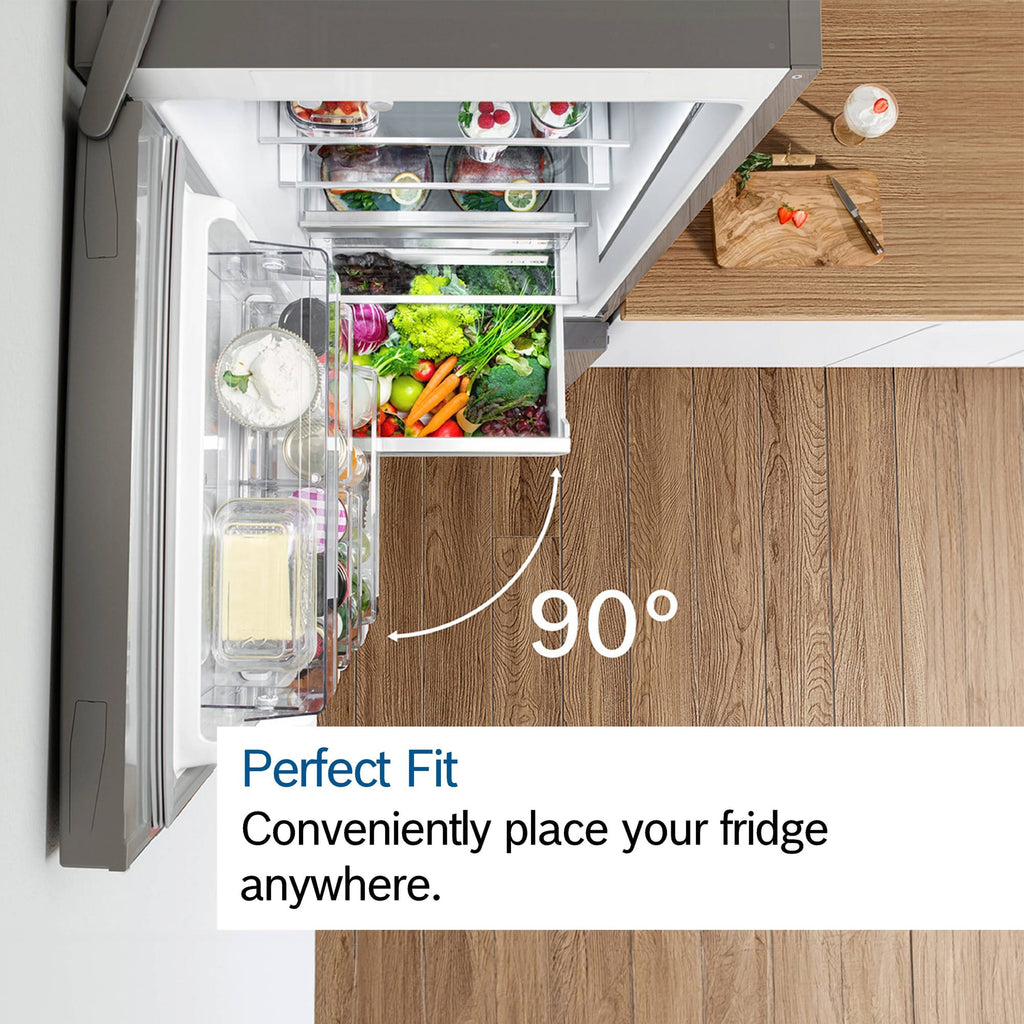 Bosch KGN392WEBG 203cm Tall Fridge Freezer, 279 Litre Fridge, 89 Litre Freezer, 60cm Wide, Frost Free, White