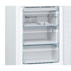 Bosch KGN392WEBG 203cm Tall Fridge Freezer, 279 Litre Fridge, 89 Litre Freezer, 60cm Wide, Frost Free, White