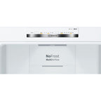 Bosch KGN392WEBG 203cm Tall Fridge Freezer, 279 Litre Fridge, 89 Litre Freezer, 60cm Wide, Frost Free, White