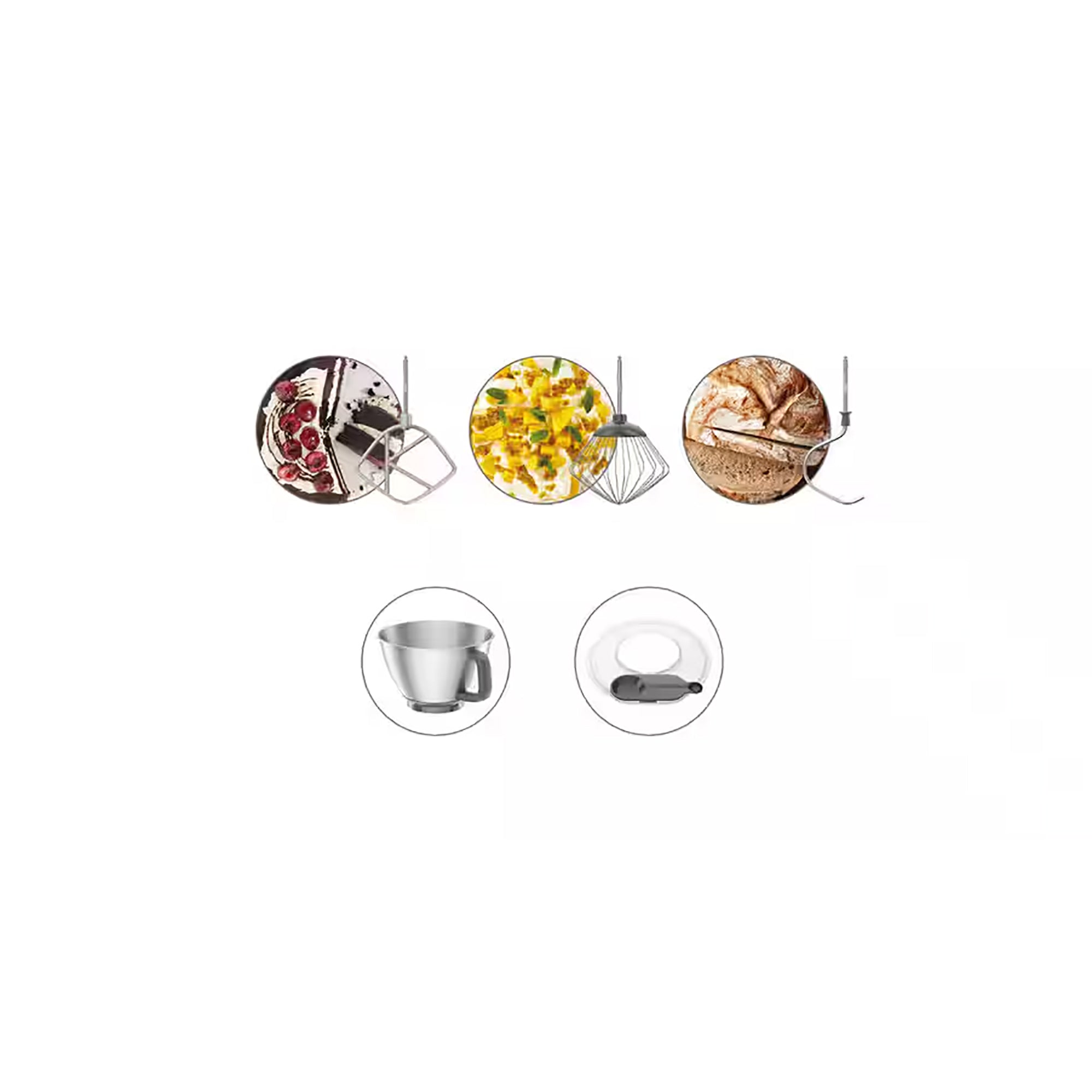 Kenwood 1000W 4.3L Multi Tasker Stand Mixer in White - KHC30000WH