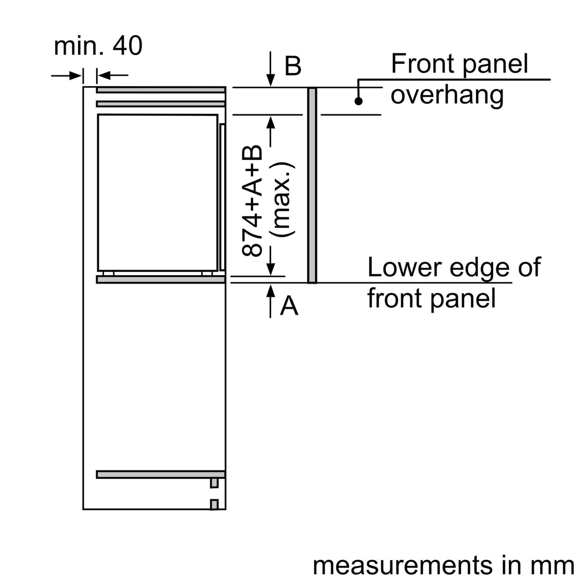Neff KI1211SE0 Integrated In-Column Larder Fridge, 136 Litres