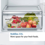 Bosch KIN86NSE0G 177.5cm Tall Integrated Fridge Freezer, 184 Litre Fridge, 76 Litre Freezer, 54cm Wide, Frost Free