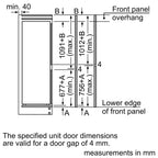 Bosch KIN86NSE0G 177.5cm Tall Integrated Fridge Freezer, 184 Litre Fridge, 76 Litre Freezer, 54cm Wide, Frost Free
