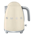Cream-colored kettle with 'Smeg' branding on a white background