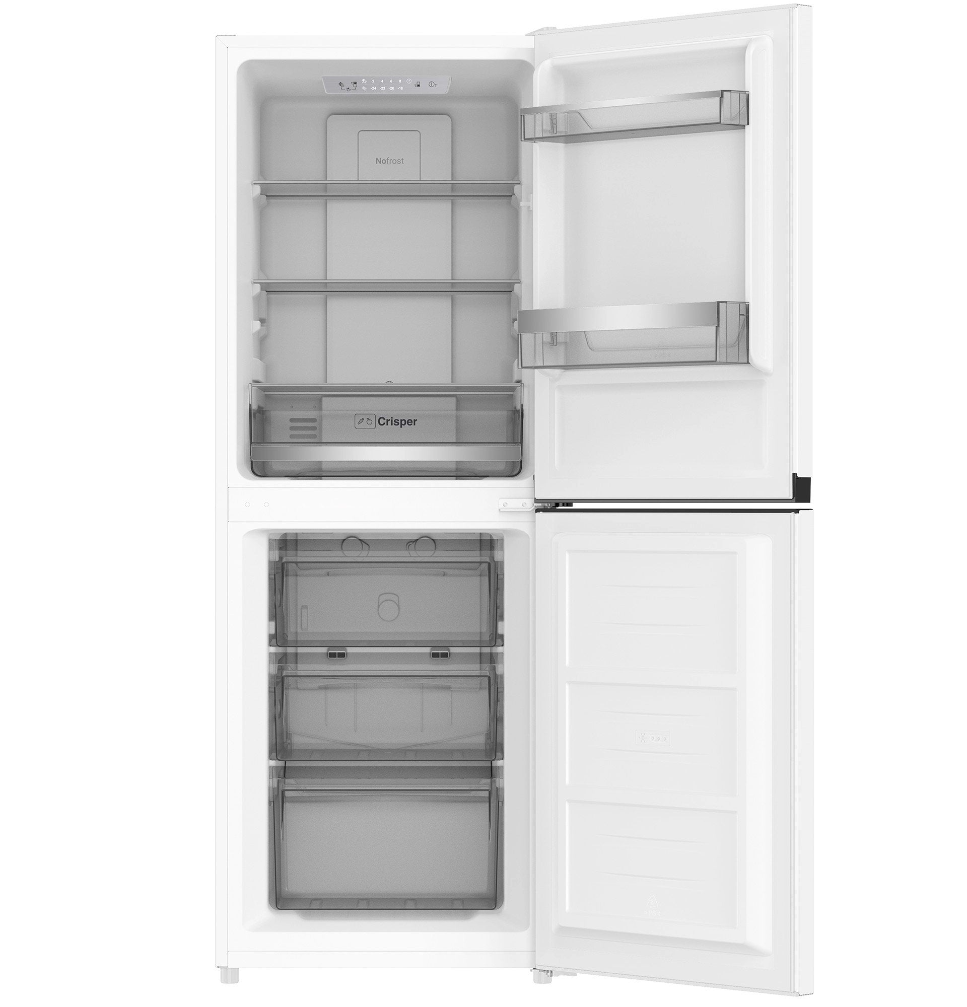 Blomberg KNE4524W 152cm Tall Fridge Freezer, 126 Litre Fridge, 71 Litre Freezer, 54cm Wide, Frost Free, White