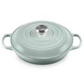 Le Creuset Sea Salt Shallow Casserole on a white background