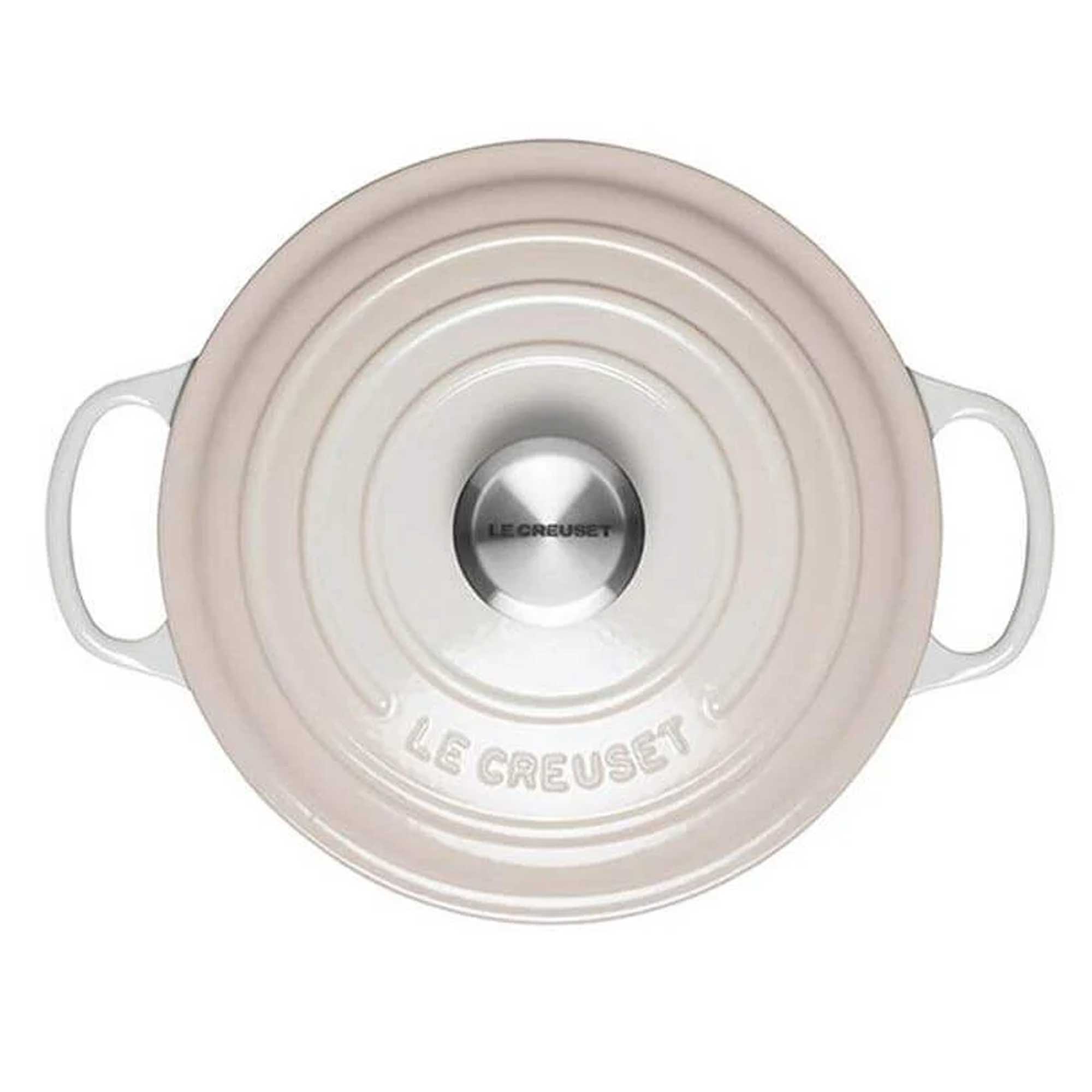 Le Creuset pot lid on a white background