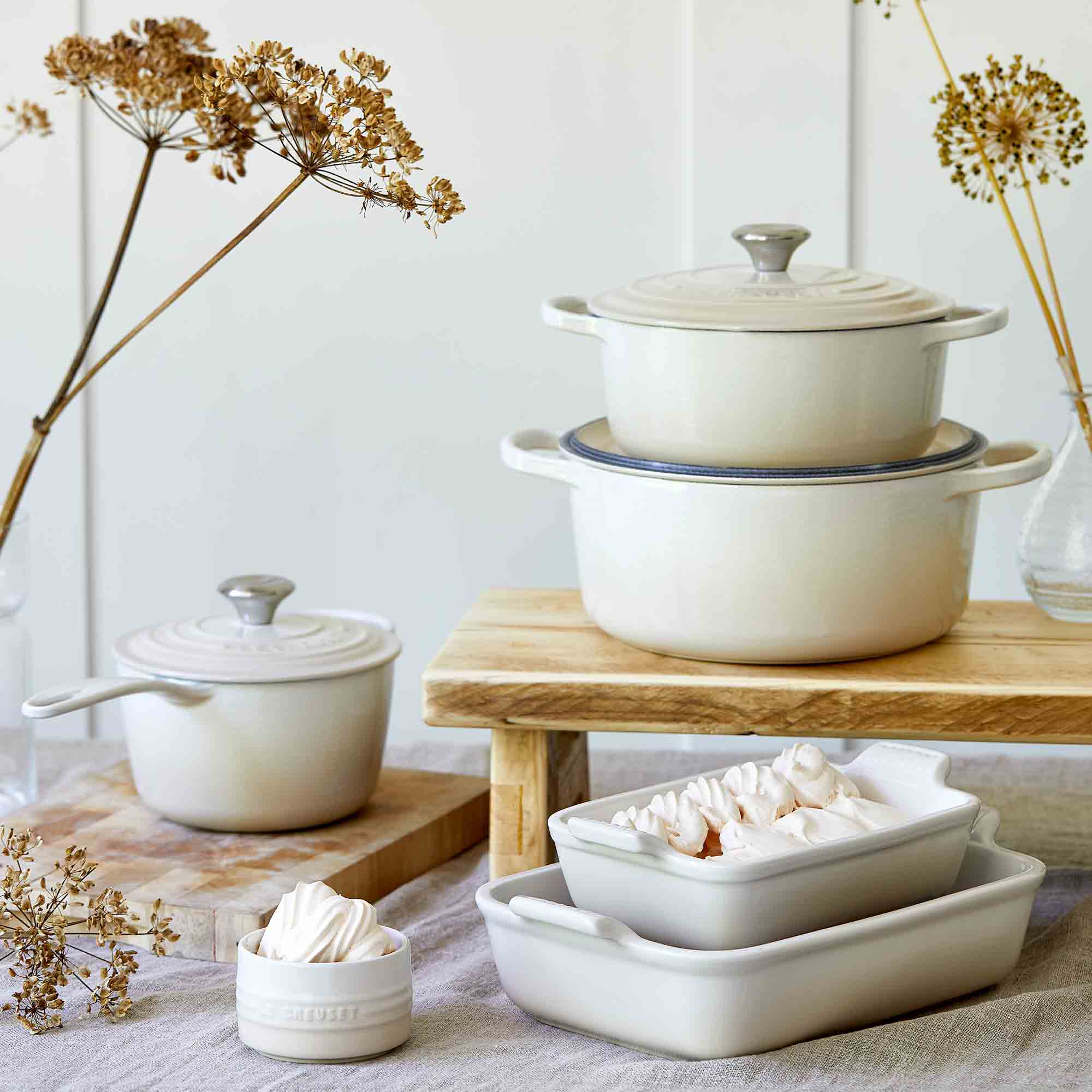 Le Creuset meringue cast iron range