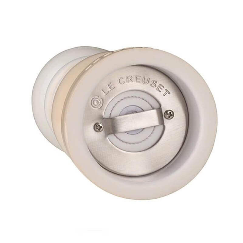 Le Creuset Meringue Salt Mill on white background