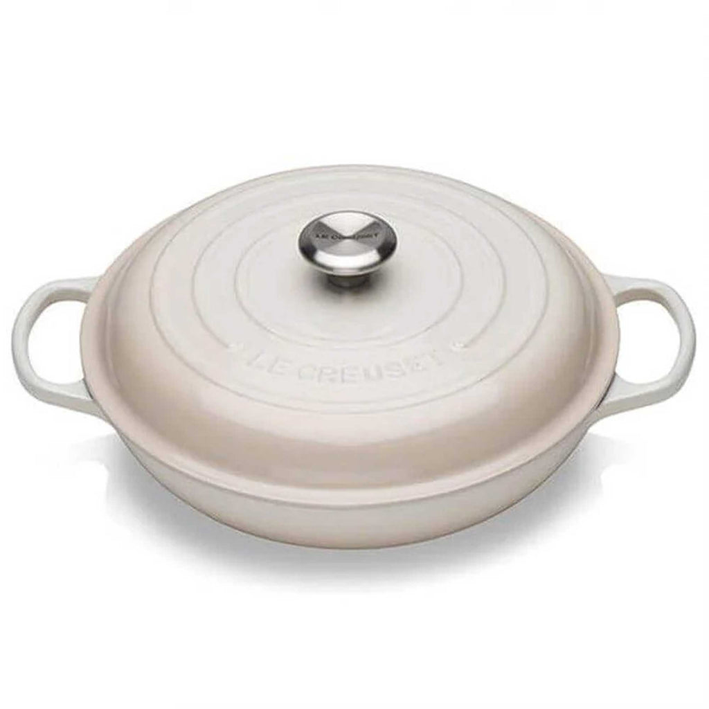 Le Creuset Signature Cast Iron Shallow Casserole 30cm Meringue