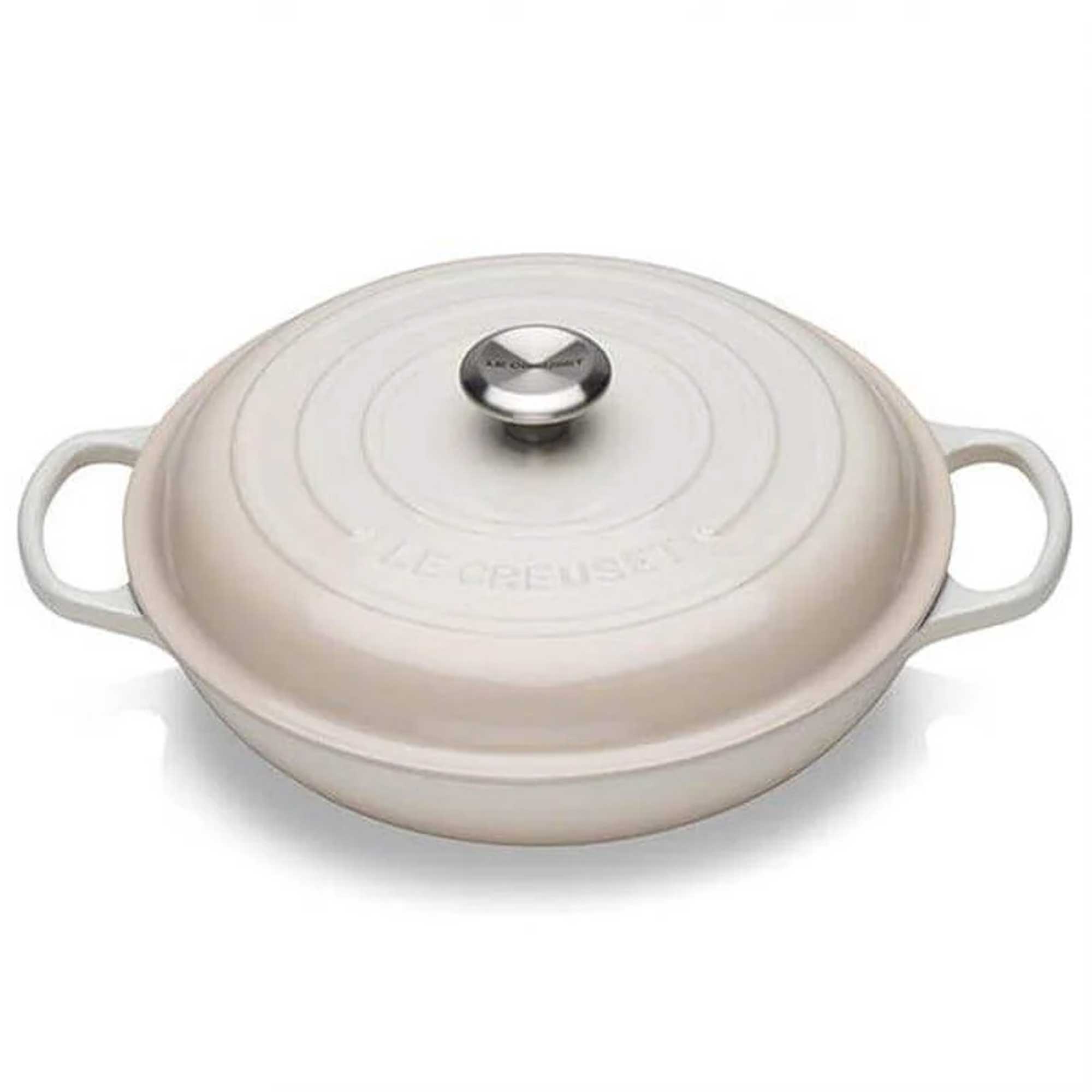 Le Creuset Signature Cast Iron Shallow Casserole 30cm Meringue