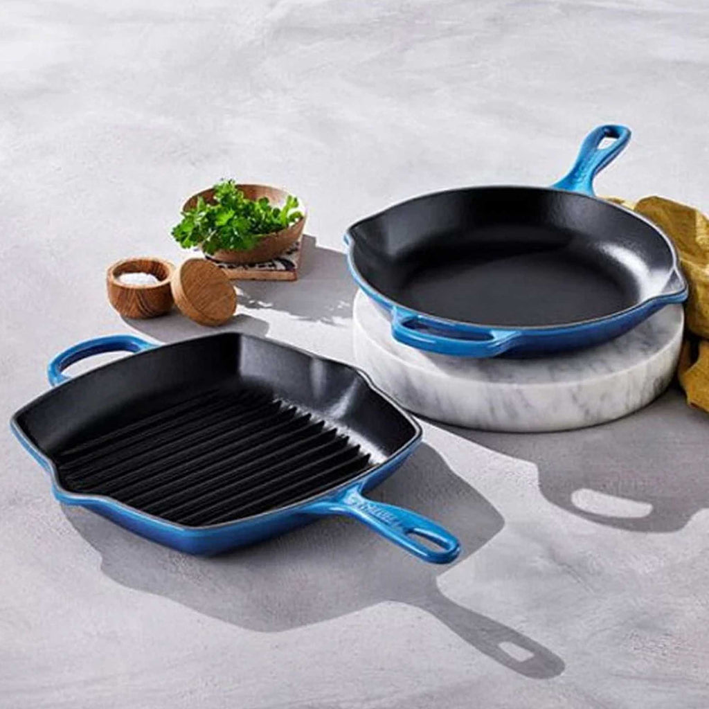 Le Creuset Signature Cast Iron Square Grillit 26cm Azure