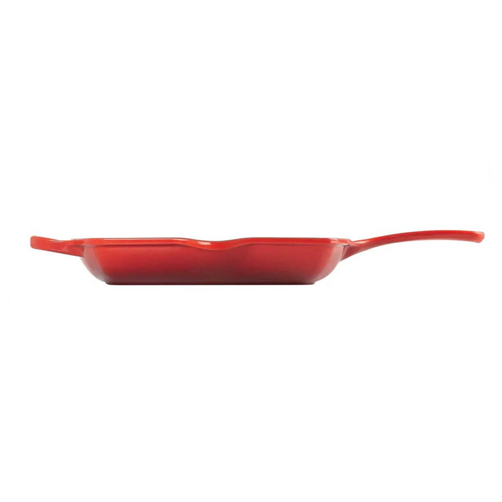 Red square grillit on a white background