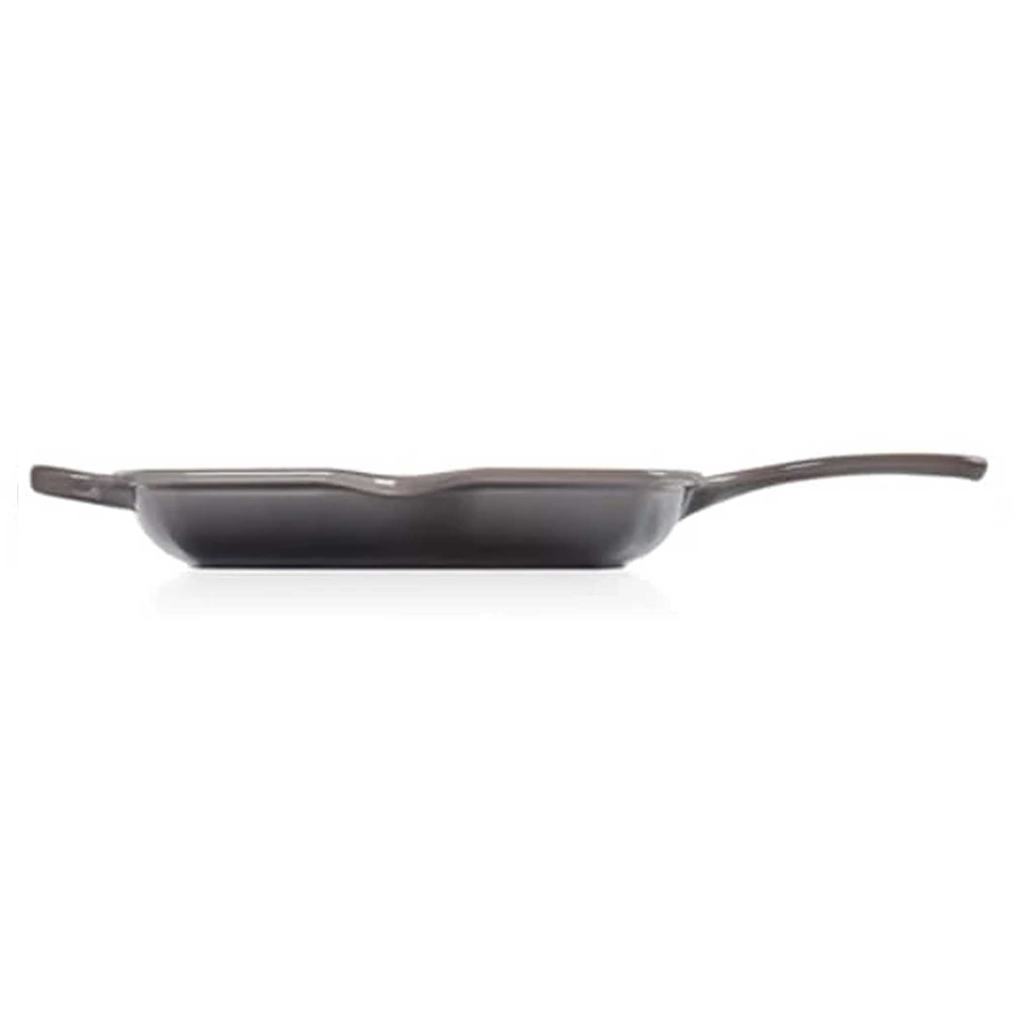 Black grillit pan on a white background