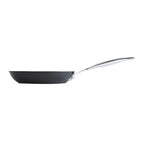 Black frying pan on a white background