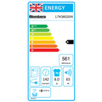 Blomberg LTK38020W 8kg, Sensor dry, Freestanding Condensor Tumble Dryer, White