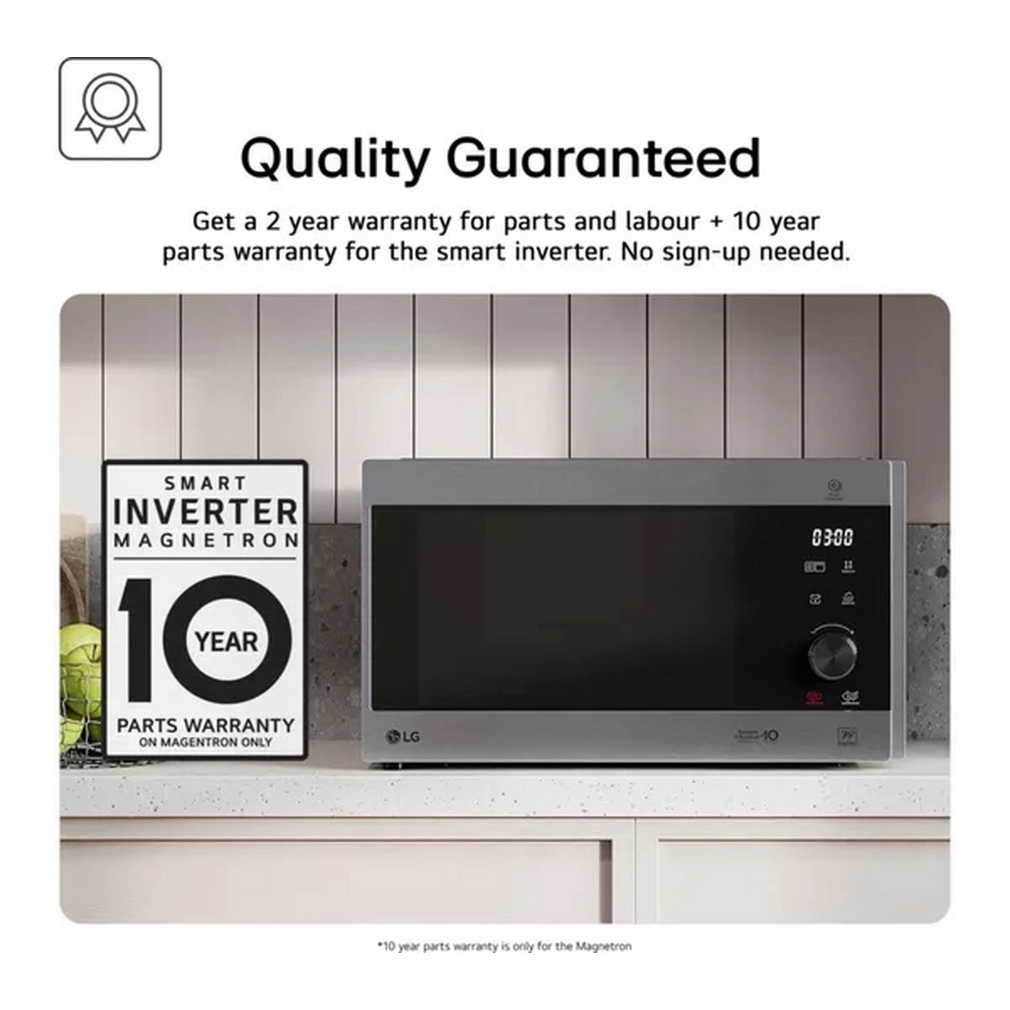 LG NeoChef™ 25L 1000W Microwave Oven with Grill & Touch Control Panel – Black - MH6535GIS