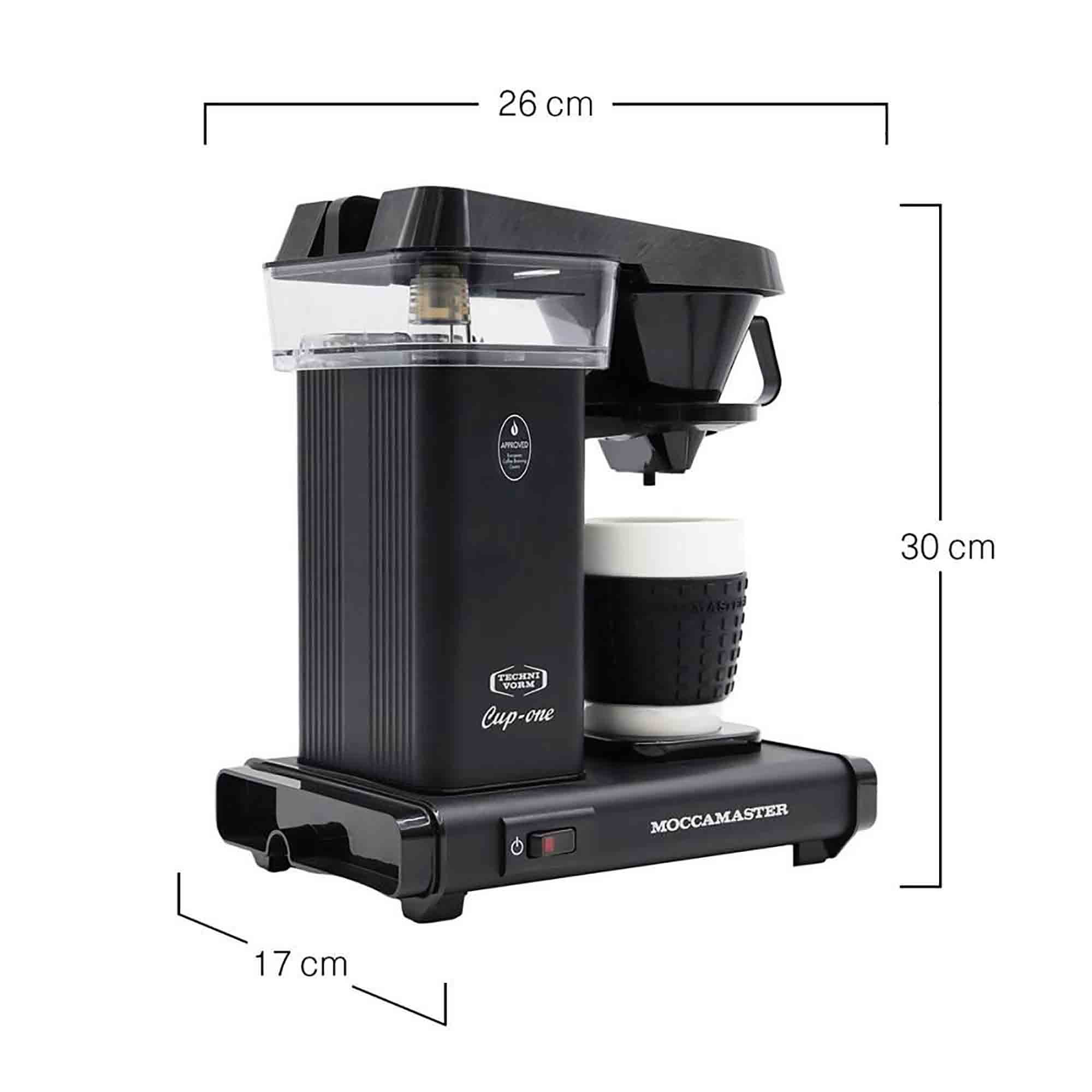 Moccamaster Cup-one Drip Filter Coffee Machine in Matte Black - 69264