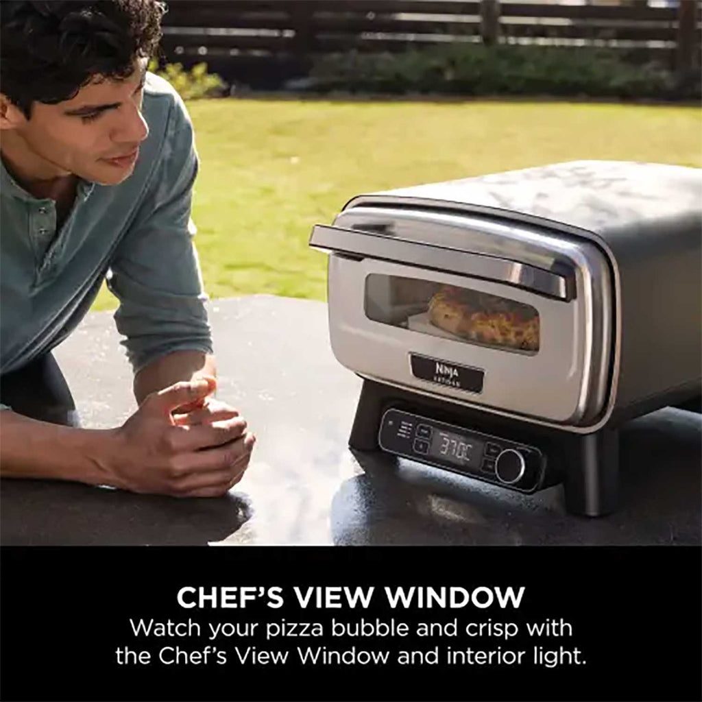 Ninja Artisan Outdoor Pizza & Air Fry Oven with Cover – Grey - MO203UK