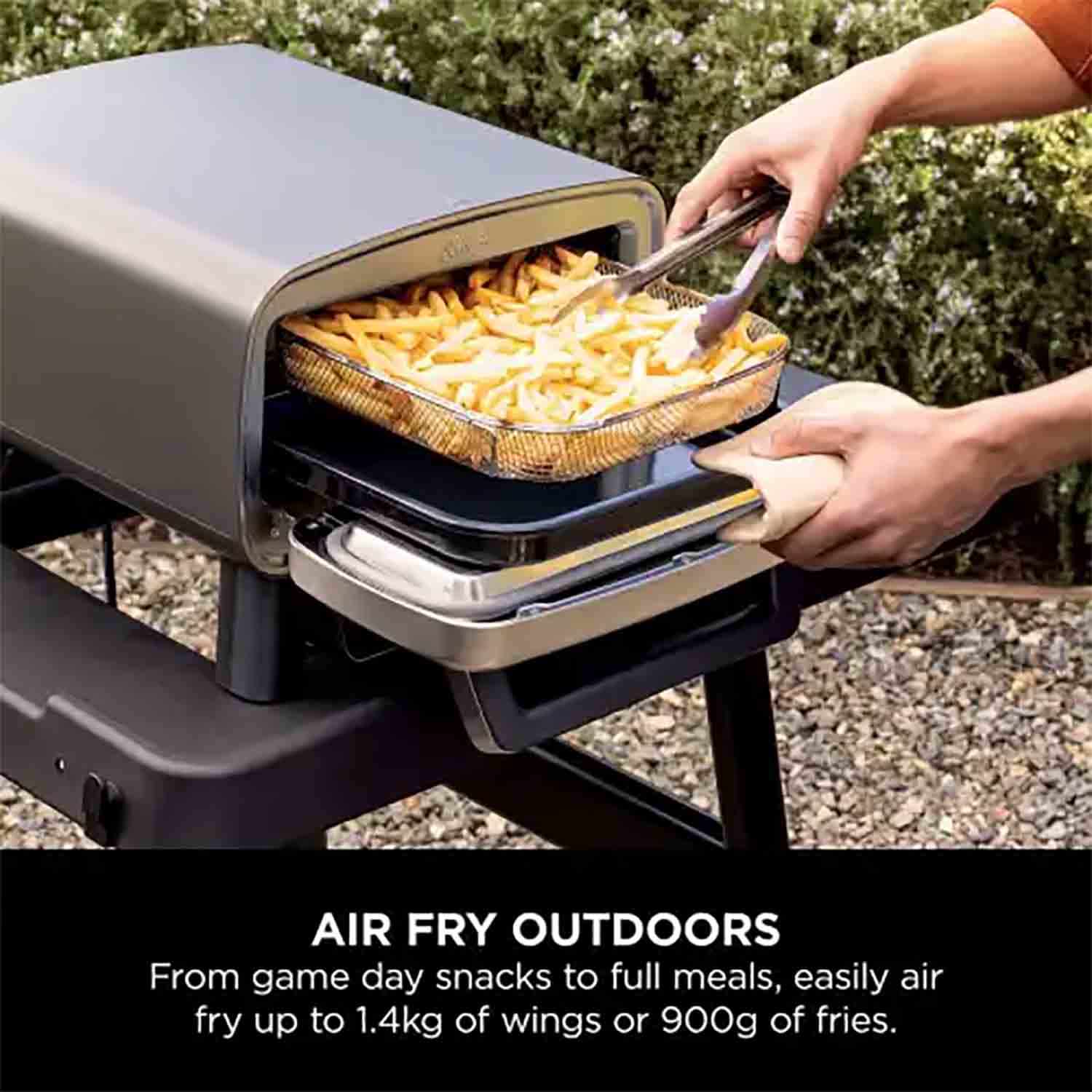 Ninja Artisan Outdoor Pizza & Air Fry Oven with Cover – Grey - MO203UK