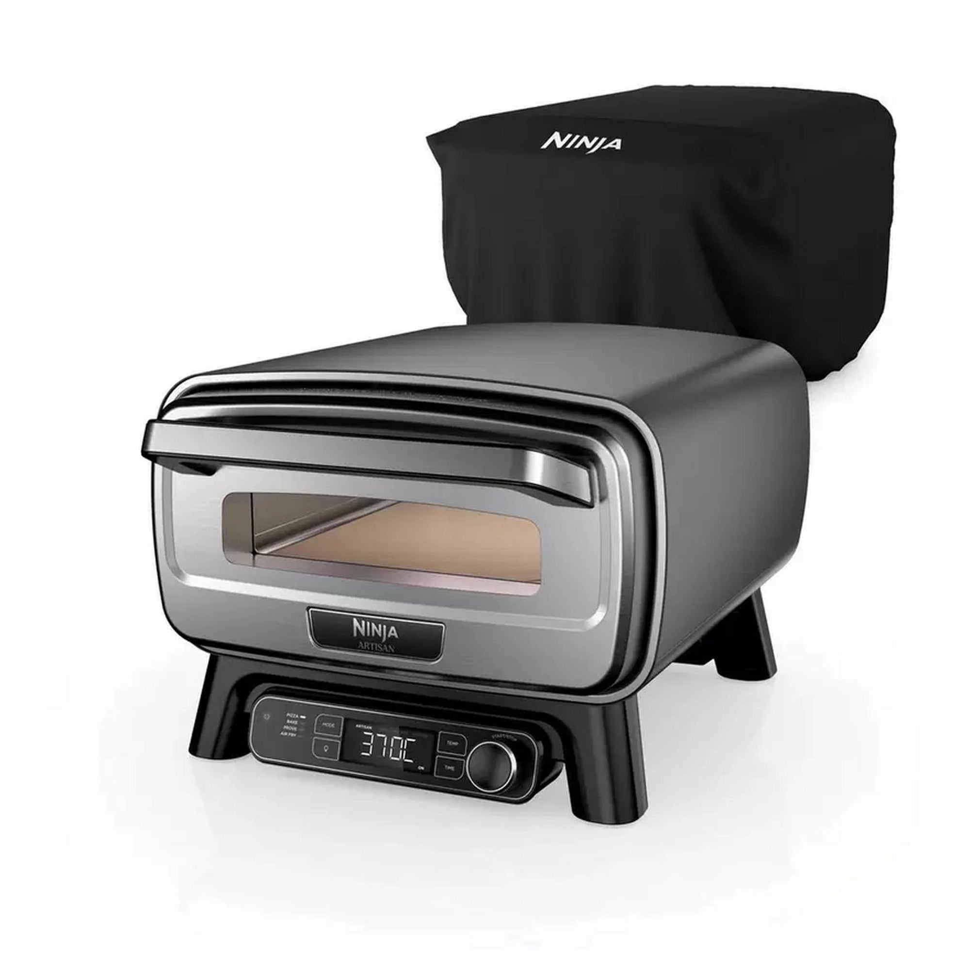 Ninja Artisan Outdoor Pizza & Air Fry Oven with Cover – Grey - MO203UK