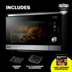 Ninja CRISPi Microwave, Air Fryer and Oven with FusionCrisp Technology - Silver - MW101UK