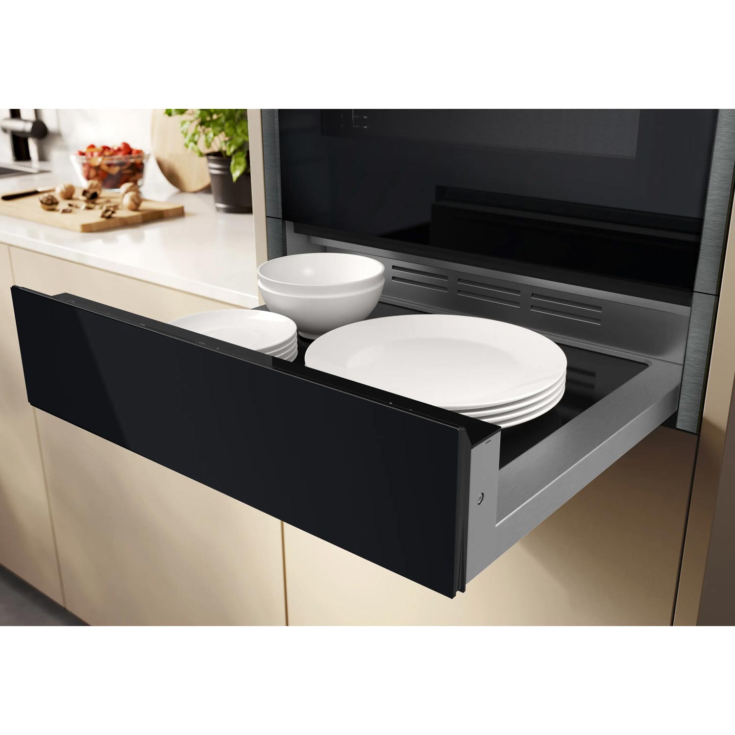 Neff N24HA11G1B 14cm Warming Drawer, 30° C to 80° C Thermostat, Graphite